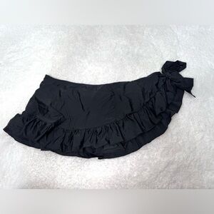 Smart & Sexy Low Rise Black Swim Skirt With Bikini Size XL NWT